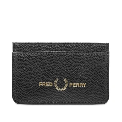 Imagen de Fred Perry Cartera unisex L4309 con textura de grano escocés para hombre y mujer, color negro, Black, Talla única, triple
