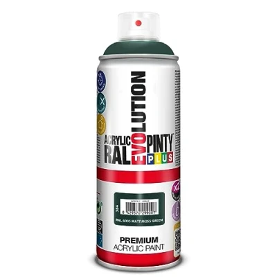 Imagen de PINTYPLUS Pintura en spray Acrilica Mate EVOLUTION 520cc Matt Moss Green RAL 6005