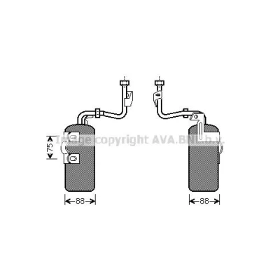 Imagen de PRASCO VOD165 Filtro Deshidratante R 134 a Aluminio VOLVO: S40 II
