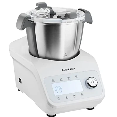 Imagen de Catler Robot Cocina multifunción con más de 15 funciones y programas, hasta 10 personas, báscula integrada, cuenco acero inoxidable, kit accesorios completo, TC 8010