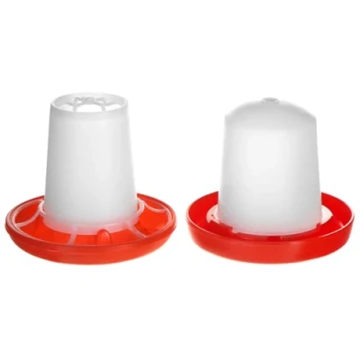 Imagen de QWORK® Comedero y Bebedero Automático para Aves Pequeñas 160g &amp; 16 ml Ideal Pollitos, Gallinas, Patos Gansos Fácil Instalación Prevención de Derrames
