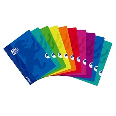 Imagen de Oxford, Cuaderno A4+, Cuadrícula 4X4, Tapa Plástico, 48 Hojas. Colores Surtidos