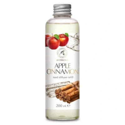 Imagen de Recambio de Difusor Manzana Canela 200ml con Aceite Esencial Natural Fragancias Ambiente Intensas y Duraderas para Hogar Aromaterapia Caña