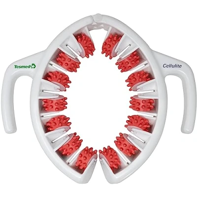 Imagen de TESMED Cellulite: Masajeador Anticelulítico Manual, Made in Italy, Eficacia Clínicamente Probada, Patentado, Rodillo Reductor para Masaje de Celulitis Piernas y Glúteos (Rosa)