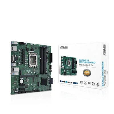 Imagen de ASUS Technology Holland B.V. Pro B660M C D4 CSM Placa Base mATX, Intel B660, LGA1700, DDR4, PCI 4.0, LAN 1Gb Realtek 7.1 Surround, 2xM.2, 4xSATA 6GB/s, USB 3.2 Gen 1 Control Center Express Negro