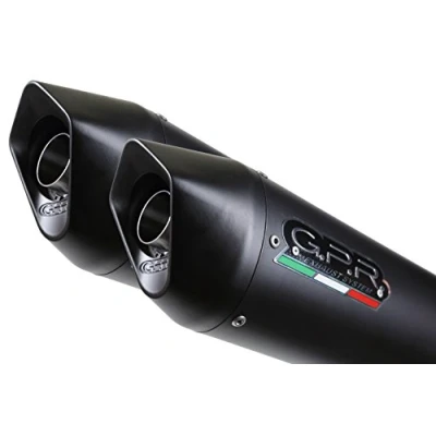 Imagen de GPR Italia Doble escape homologado con tubos de conexión para Duke II 2000/06, Furore negro