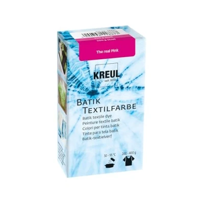 Imagen de KREUL 98537 Javana Batik Tinte textil (70 g, polvo de color rosa real, para teñir textiles con la técnica Shibori)