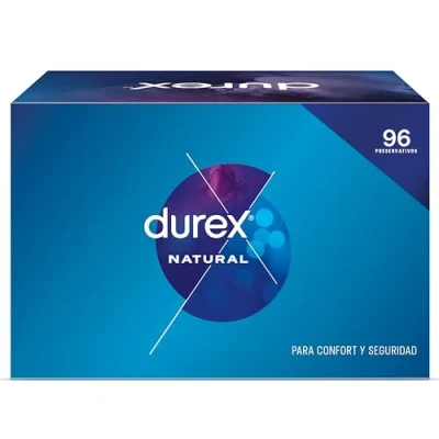 Imagen de Durex Pack Preservativos Natural, para Confort y Seguridad, 96 condones