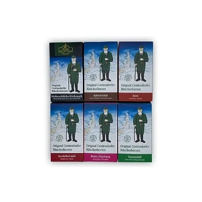Imagen de Crottendorfer Räucherkerzen Burners Advent Conos de incienso con fragancia [1 x 6 paquetes diferentes]