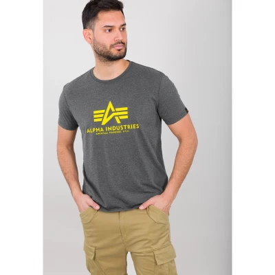 Imagen de Alpha Industries T CAMO Camiseta estampada, Hombre, Talla: Medium, Iron grey