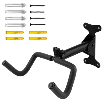 Imagen de NVIYAM Soporte de Pared para Bicicletas, Bicicleta Plegable y Acolchado, Angulo Distancia Ajustables, Capacidad 30Kg, Colgar Pared, Gancho