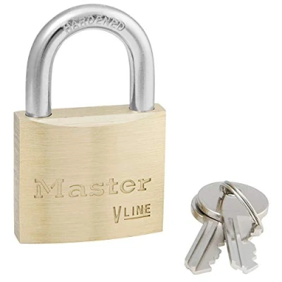 Imagen de Master Lock 4140EUR Candado de llave latón, Dorado, 6 x 4 1.3 cm