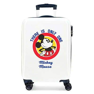 Imagen de Disney Mickey Magic Maleta de cabina Blanco 37x55x20 cms Rígida ABS Cierre combinación 33L 2,8Kgs 4 Ruedas Dobles Equipaje Mano