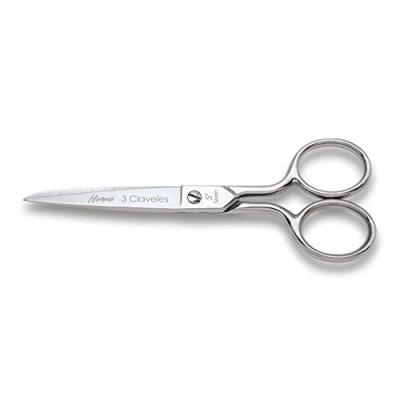 Imagen de 3 Claveles Home Tijera de Costura Varios Usos, Plata, para labores y manualidades, 5&quot; (12,5 cm)