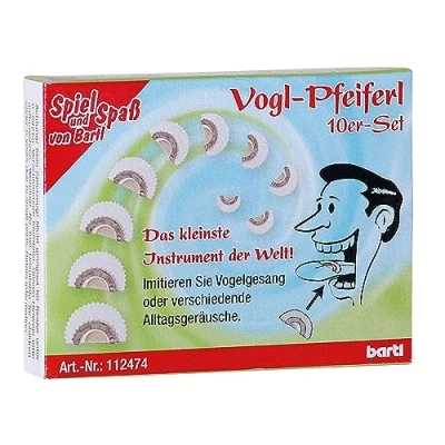 Imagen de Bartl Vogl Pfeiferl, silbato para pájaros como un ruiseñor, instrumento nostálgico (juego de 10)