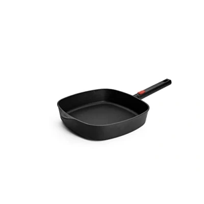 Imagen de Woll Eco Logic QXR Sartén cuadrada (inductiva, 28 x cm, 6,5 cm de alto, con mango extraíble, apta para todo tipo cocinas, sin PFAS, revestimiento antiadherente, aluminio fundido, apto