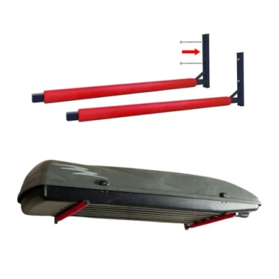 Imagen de Pallit BRACKET M soporte de pared para cajas techo, canoas y tablas surf, ahorro espacio garaje sótano, carga máxima 40 kg, universal objetos voluminosos