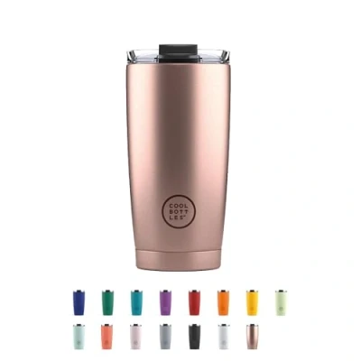 Imagen de Cool Bottles Termo Café Bebidas Calientes 5 Horas y Frías 10 550 ml Vaso Térmico de Acero Inoxidable Libre BPA Tapa Hermética Diseño Antimanchas Metallic Rose