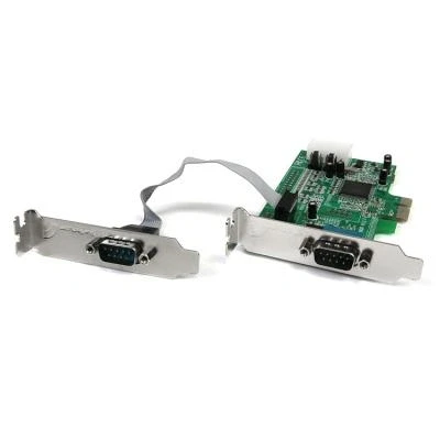 Imagen de StarTech.com Tarjeta Adaptadora PCI Express PCIe de 2 Puertos Serie Perfil Bajo RS232 UART 16550 Serial 2x DB9 Macho Low Profile (PEX2S553LP)