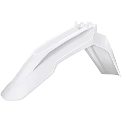 Imagen de POLISPORT 8576900002 Guardabarros delantero réplica OEM fabricado en plástico brillante duradero y resistente compatible con motocicletas Sherco color blanco