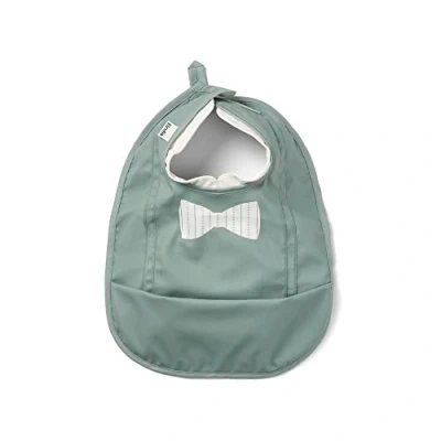 Imagen de Elodie Details Babero para bebé con bandeja colectora lavable Diseño escandinavo resistente al agua Pebble Green