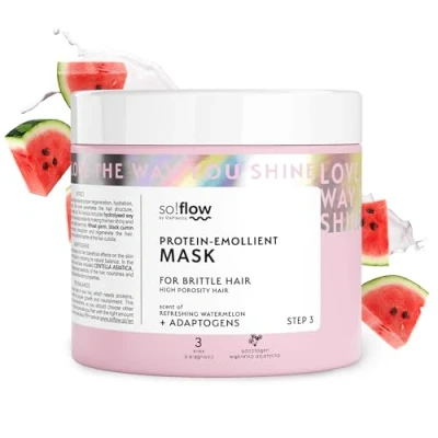 Imagen de Mascarilla para Cabello de Alta Porosidad So!Flow Repara, Fortalece y Nutre Cabellos Frágiles Infusión Centella Asiática Aceites Naturales Resistentes
