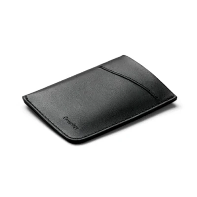 Imagen de Bellroy Card Sleeve (Tarjetero de Piel Premium o Cartera Minimalista, caben 2 8 Tarjetas Visita, Espacio para Billetes plegados) BlackAsh