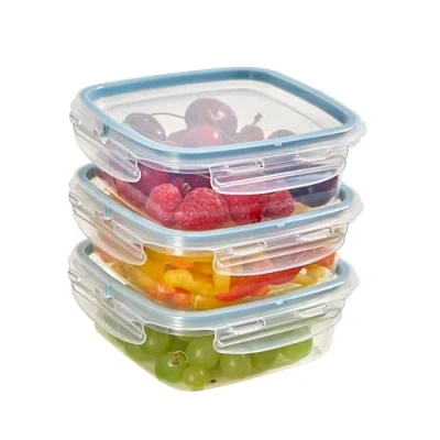 Imagen de Snips, Snipslock Envase Cuadrado para Alimentos 0,50 Lt, Set 3 pcs, Alimentos, Caja de Almacenamiento Frigorífico 14,7 x 7 cm, Made in Italy, 0% libre BPA y ftalatos