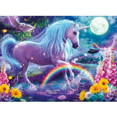 Imagen de Ravensburger Puzzle 100 Piezas XXL Unicornio Brillante (colección de Lentejuelas) Fantasy &amp; Fairy Tale, Multicolor, 19 x 14 Inches (49 36 cm). (12980)