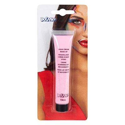 Imagen de Boland Cream Make up Pink 19ml(45012) 44992 Aqua Crème Rosa, 19 ml, en tubo, maquillaje a base de agua, fiesta temática, carnaval, Halloween, color