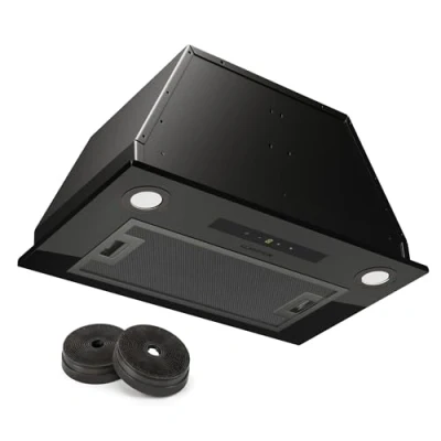 Imagen de Klarstein Campana Extractora Cocina 52cm con LEDs, Extractor Filtros Anti Grasa para Lavar en Lavavajillas, Campanas Extractoras Flujo Aire 439m3/h Airflow, Extractores Cocinas