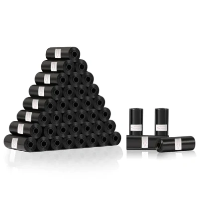 Imagen de Diboniur Bolsas Caca Perro 600 Unidades, Negro Excrementos Perros, Robusto y a Prueba de Fugas, Sin Fragancia (40 Rollos, 15 por Rollo)