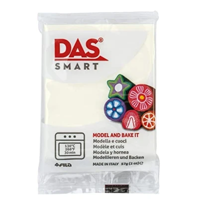 Imagen de DAS Smart, Pasta para modelar que se endurece al horno, 57g, Blanco Ópalo