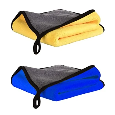 Imagen de ILLUVA Toallas de Limpieza Microfibra Extra Gruesas, Paños Súper Absorbentes para Lavado Coches, y Secado 40x60cm (2 Unidades)