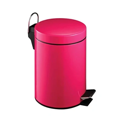 Imagen de Premier Housewares Cubo de Basura con Pedal (3 l, 26 cm x 17 23 cm), Color Rosa Fucsia