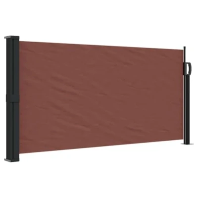 Imagen de vidaXL Toldo Lateral retráctil marrón 100x300 cm