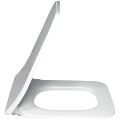 Imagen de Asiento para inodoro SlimSeat Venticello de Villeroy &amp; Boch, anillo extraíble y tapa cierre automático, Duroplast resistente, pieza recambio original, Diseño envolvente, rectangular, blanco