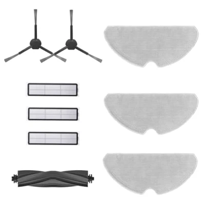 Imagen de Dreame Kit de accesorios para robot D9 Max Gen2 Incluye 3 mopas, filtros, 2 cepillos laterales, 1 cepillo principal, originales Dreame.