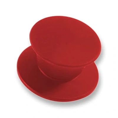 Imagen de Kerafactum® 1 Silicona Rojo para tapa de olla con asas Mango universal ASA Pomo Compatible cristal