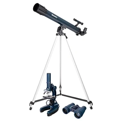 Imagen de Set De Telescopio, Microscopio y Prismáticos Educativos Discovery Scope 3 para Niños con Accesorios Libro En Italiano