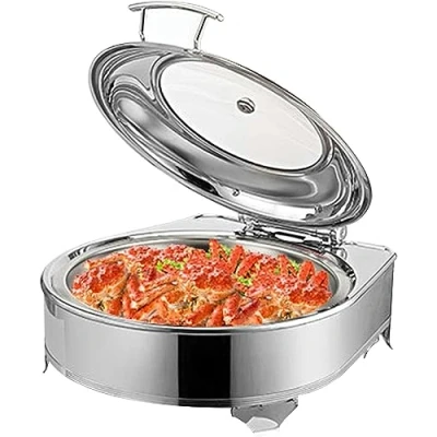 Imagen de Calentador de Comida Chafing Dish Electrico para Buffet, 6L Calienta Platos Bandeja Calentamiento Banquetes Fiesta en la Cocina