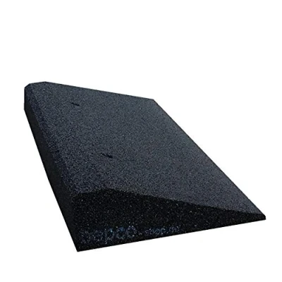 Imagen de bepco rampa para bordillos, 50 x 25 8 cm de goma (negro), umbral puerta, con arandelas incorporadas fijación