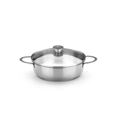 Imagen de BRA Ancora Rustidera, 26 cm, acero inoxidable 18/10, con tapa de cristal
