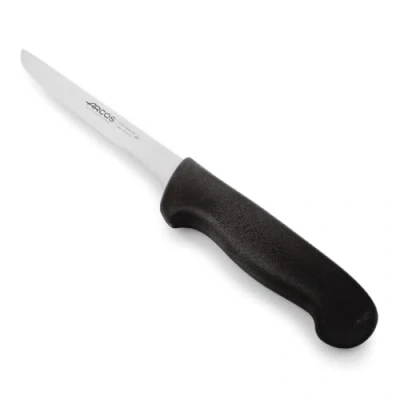 Imagen de Arcos Cuchillo deshuesador con Hoja Acero Inoxidable Nitrum 140 mm. Profesional para Cortar Huesos Carne. Mango ergonómico Polipropileno. Serie 2900. Color Negro.