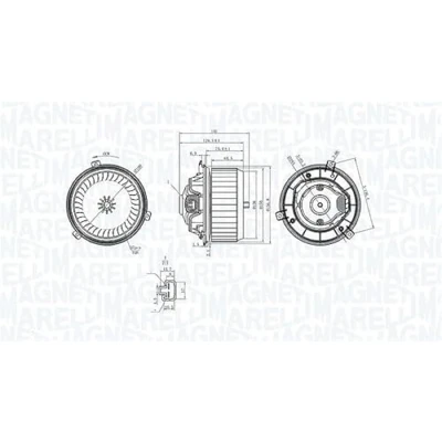 Imagen de MAGNETI MARELLI 069412363010 Motor eléctrico, ventilador habitáculo 12