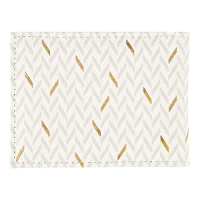 Imagen de DRAEGER PARIS 1886 Cartera para Hombre, Color Blanco y Dorado, Billetera, 12 x 2 9 cm