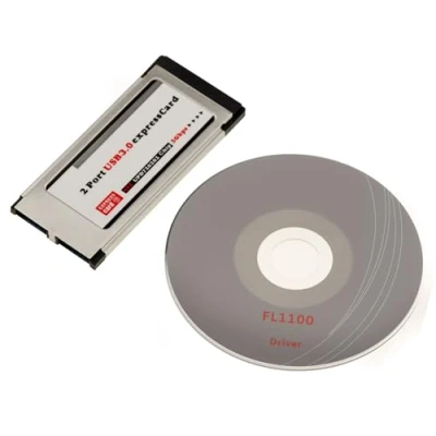 Imagen de Kalea Informatique Tarjeta Express Card 34 mm a USB 3.0, 2 Puertos USB3 Superspeed 5G con Chipset Fresco Logic FL1100 Compatible Windows y Mac