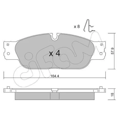 Imagen de CIFAM 822 1189 0 Juego de pastillas freno preparado para indicador desgaste JAGUAR: S Type, XJ Berlina