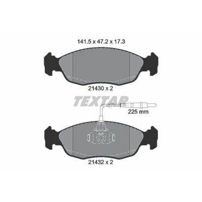 Imagen de TEXTAR 2143001 Juego de pastillas freno con contacto aviso desgaste incorporado PEUGEOT: 106 II Hatchback, 306 Berlina