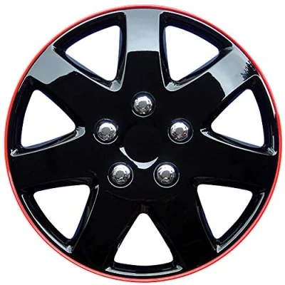 Imagen de AutoStyle PP 9626IR Tapacubos 16in negro/rojo